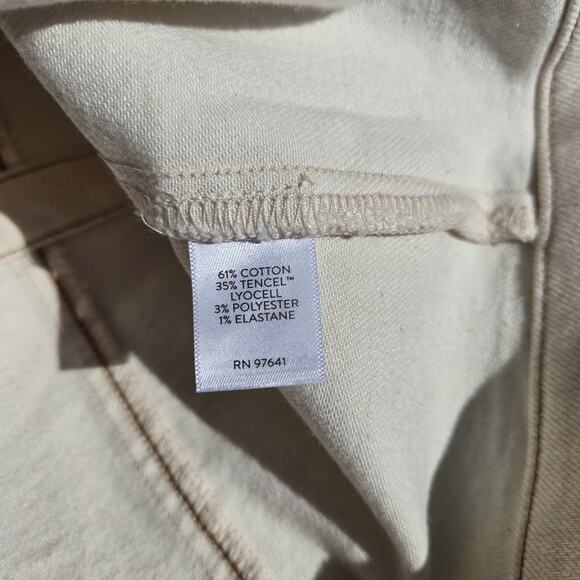 J Jill Denim Jacket Womens 2X Button Front Workwear Utility Pockets Stretch - Picture 3 of 7